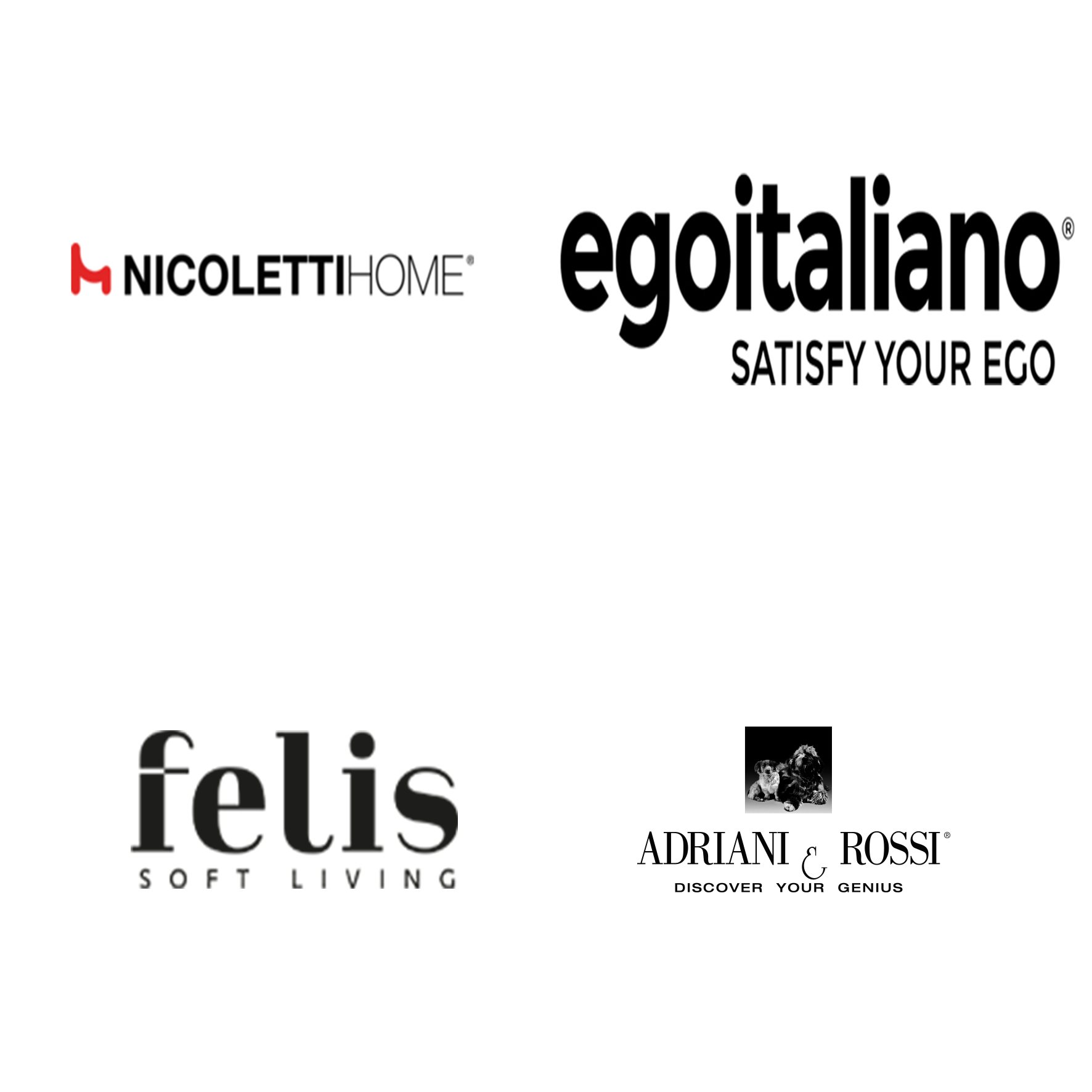 Nicoletti Home, Egoitaliano, Felis divani, Adriani e Rossi Marinelli Design Group