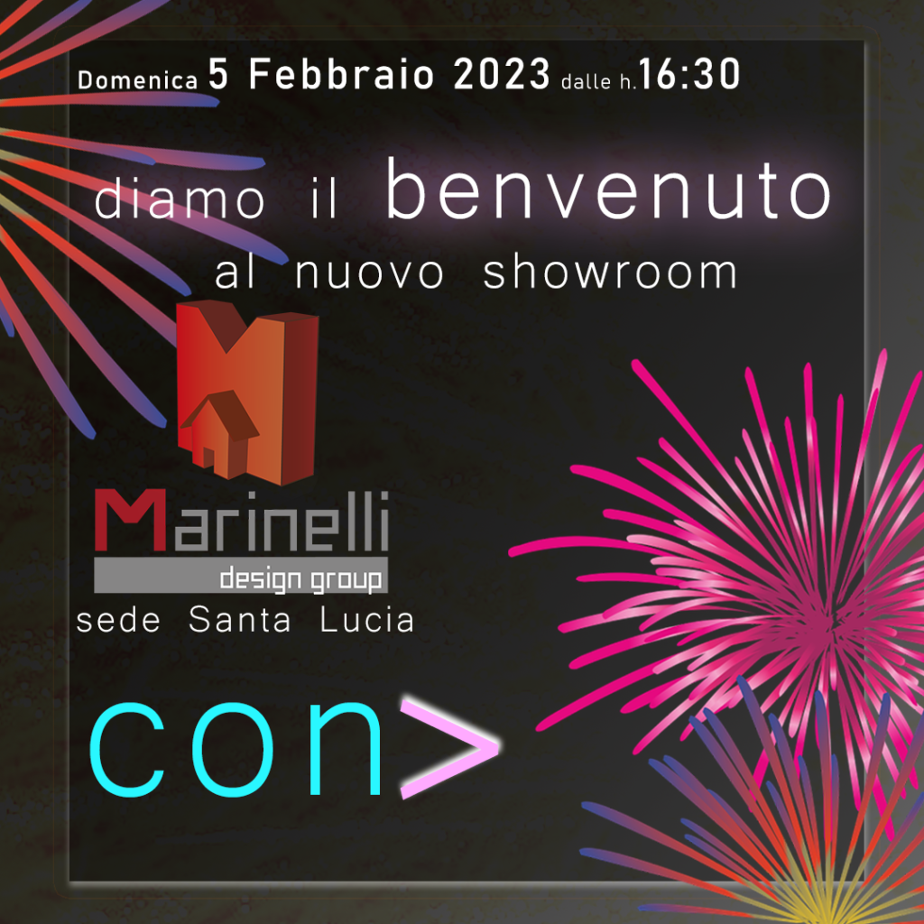 Benvenuto showroom Marinelli Design Group Sede Santa Lucia 