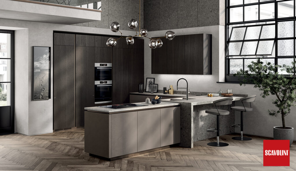 LiberaMente Scavolini angolare con penisola Marinelli Design Group